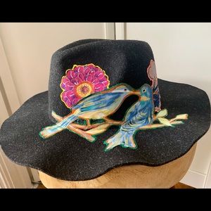 One of a kind colorful artisan fedora